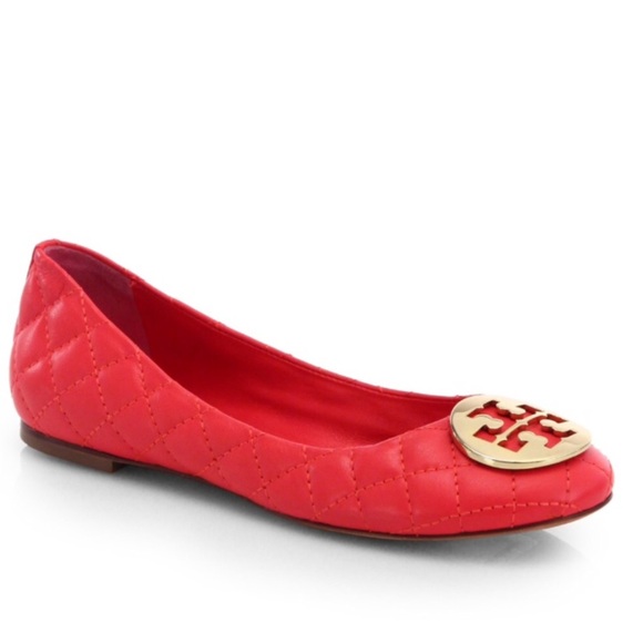 Tory Burch Shoes - ❤️ Tory Burch Quinn Red Quilted Flats | 10M